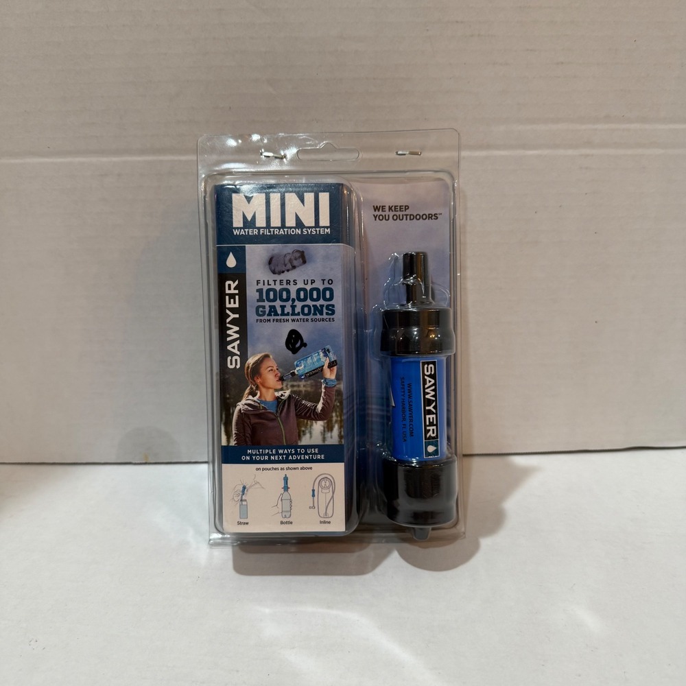 Sawyer Mini Water Filtration System Blue SP105 Portable Hiking Camping Filter - Picture 3 of 10